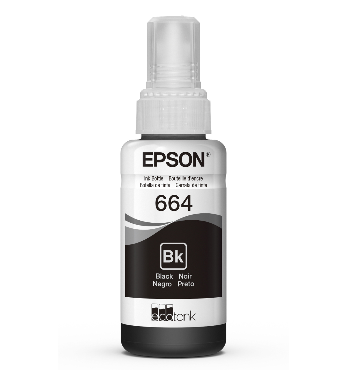 Epson T664 - 70 ml - negro - recarga de tinta - para Epson L110, L200, L310, L380, L395, L495, L575, L606, L655, L656, L1300, L1455