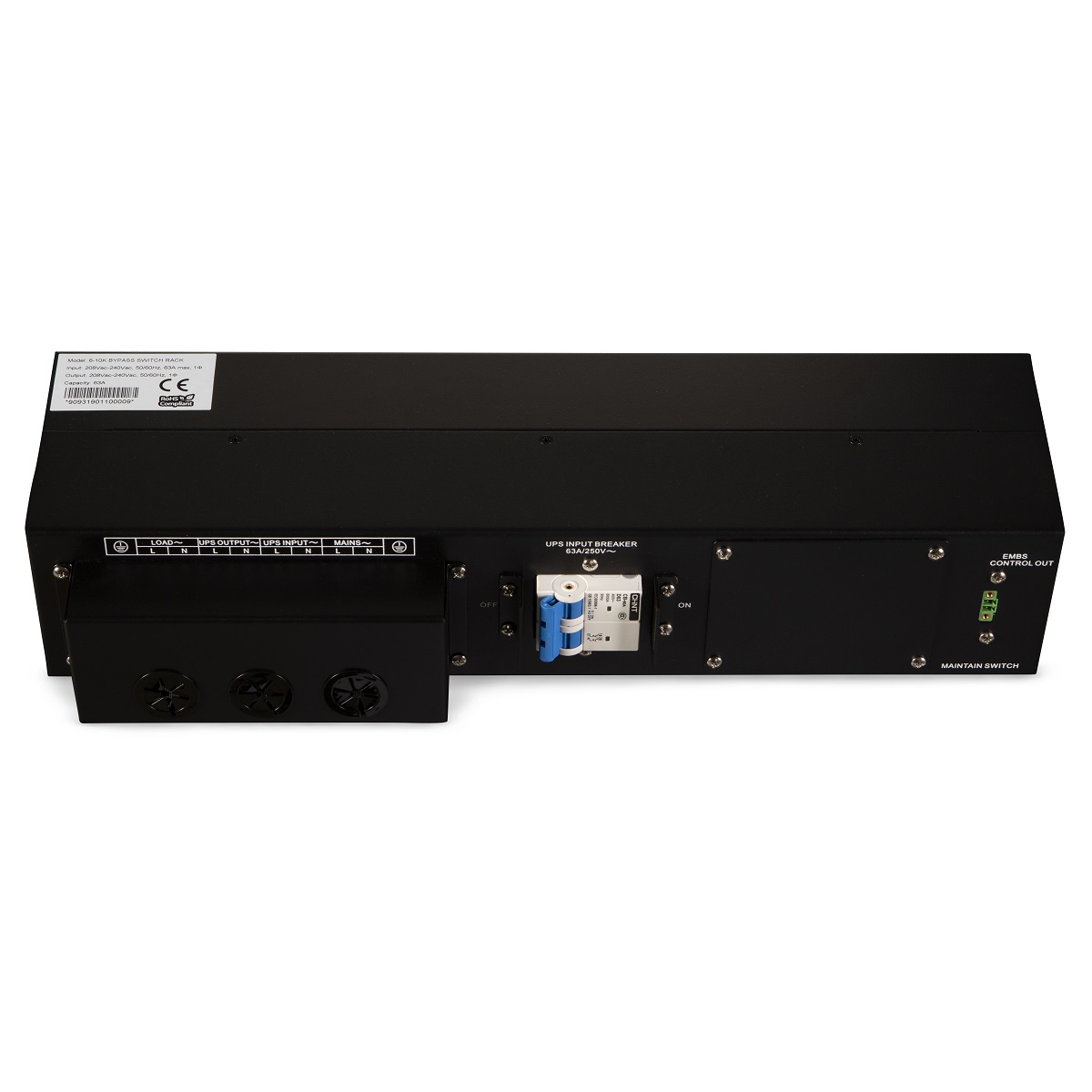 Bypass Rackeable 6/10kva monofasico