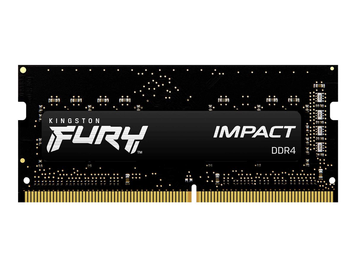 Kingston FURY Impact - DDR4 - módulo - 32 GB - SO-DIMM de 260 contactos - 3200 MT/s / PC4-25600 - CL20 - 1.2 V - sin búfer - no ECC - negro